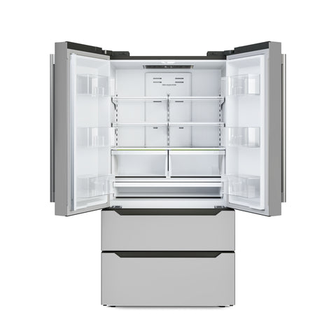 22.5 Cu. ft. French Door Refrigerator, Deep Freezer, 4 Door Stainless-Steel Fridge - RERFDSS-22C.