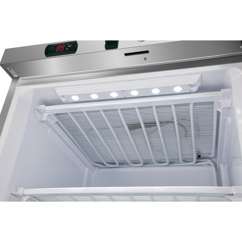 12 Cu. ft. Commercial Freezer with Glass Door in Stainless Steel - Manual Defrost (KM-FMD12SGD)