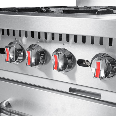 36 in. 6 Burner Commercial Natural Gas Range in Stainless-Steel (KM-CR36-NG)
