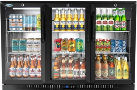 53 Three-Door Back Bar Refrigerator 11 Cu BC-3DSW-BK