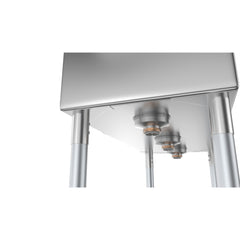45 in. Three Compartment Stainless Steel Commercial Sink with Drainboard, Bowl Size 10"x 14"x 10" SC101410-12L3.