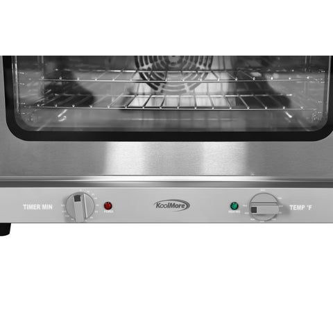 23 in. Countertop Convection Oven for Half-Size Pans with 4 Racks 1600W of Power in Stainless-Steel (KM-CTCO-15)