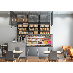 71 in. Refrigerated Bakery Display Case for Cakes, Stainless Steel Frame, 30 cu. ft. RBD30C.