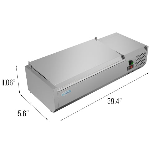 Berg RTR-40 4-Pan Countertop Refrigerated Prep Station 15W