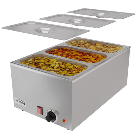 6 Qt. Three-Section Electric Countertop Food Warmer, CFW-3.