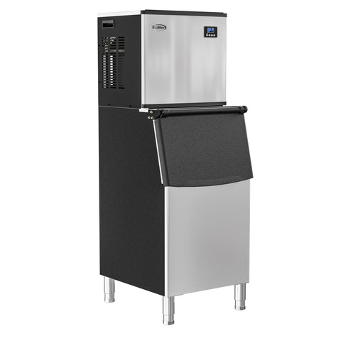 25 in. Stainless-Steel Commercial Ice Maker with Full Cube Production, 420 Lbs/24h KM-CIM-400