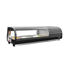 46 in. Glass Sushi Countertop Display Refrigerator with 4 Stainless Steel Trays in Black (KM-SR46-BK)