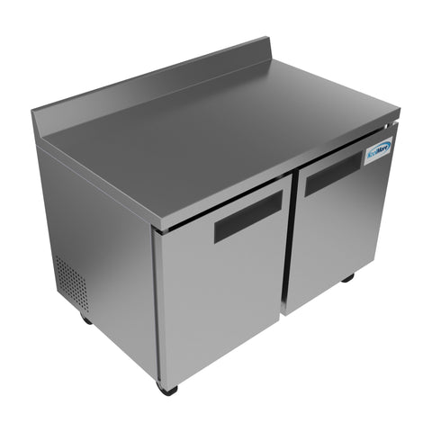 48 in. Two-Door Worktop Refrigerator With 3.5 in. Backsplash - 12 Cu Ft. RWT-2D-12C
