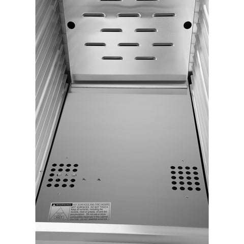 33 in. Commercial Non-Insulated Heated Holding Cabinet with 36-Pan Capacity and Glass Door in Silver (KM-CH36-SNGL)