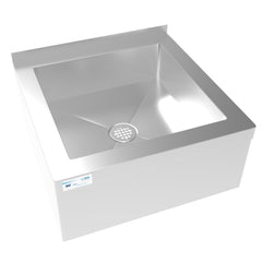 13 in. Commercial Floor Mop Sink with Deep Basin, Bowl size 24"x 24"x 13" MPS-2424133.