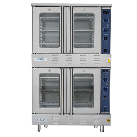 38 in. Full Size Double Commercial LP Convection Oven 108,000 BTU Total With Stacking Kit (KM-DCCO54-LP)