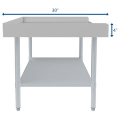 30" x  60" 16-Gauge Stainless Steel Equipment Stand with Galvanized Undershelf, EQT-163060.