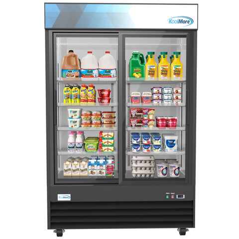 53 in. Two-Door Merchandiser Refrigerator - 45 Cu Ft. MDR-2D-GSLD.