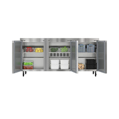 72 in. Three Door Commercial Undercounter Refrigerator 18 cu. ft. (KM-UCR-3DSS)
