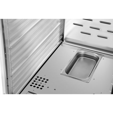 33 in. Commercial Non-Insulated Glass Door Heated Holding/Proofing Cabinet with 36-Pan Capacity in Silver (KM-CHP36-SNGL)