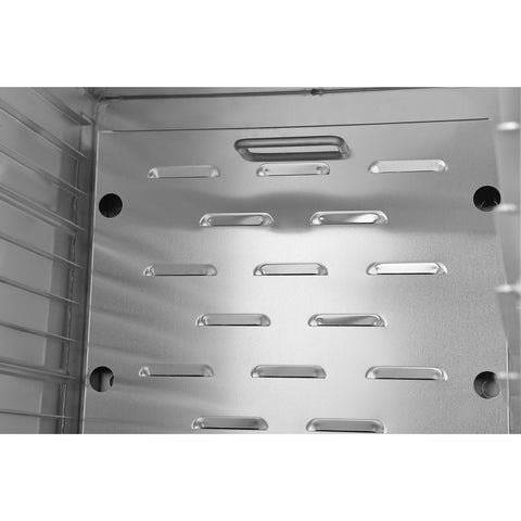 33 in. Commercial Insulated Half-Size Heated Holding Proofing Cabinet with 12-Pan Capacity and Glass Door in Silver (KM-CHP12-SIGL)