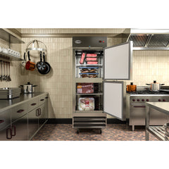 29 in. Commercial Stainless Steel Solid Half Door Reach-In Freezer 23 cu. ft. RIF-1D-SSHD