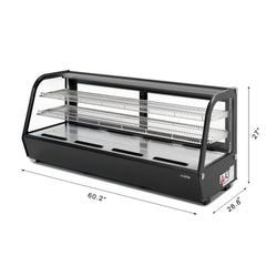 60 in. Countertop Bakery Display Refrigerator in Black, 8 cu. ft. (CDC-8C-BK)
