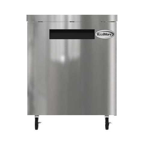 27 in. One Door Commercial Undercounter Refrigerator 5 cu. ft. in Stainless-Steel (KM-UCR-1DSS)