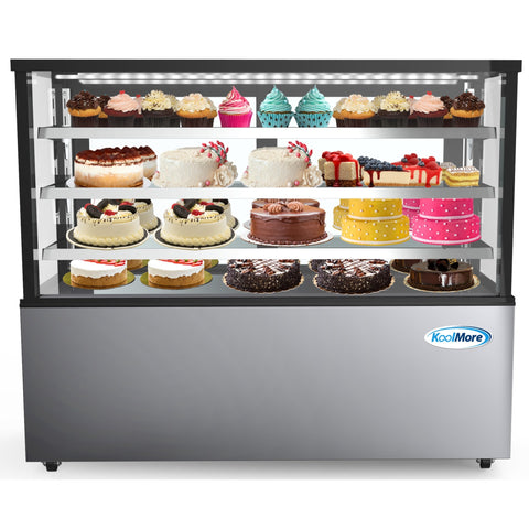71 in. Refrigerated Bakery Display Case for Cakes, Stainless Steel Frame, 30 cu. ft. RBD30C.