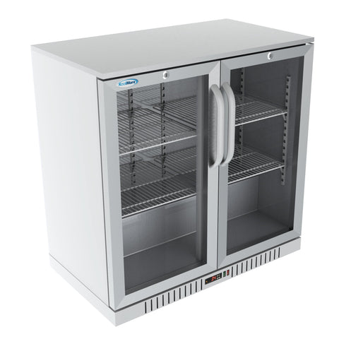35 in. Two-Door Back Bar Refrigerator - 7.4 Cu Ft. BC-2DSW-SS