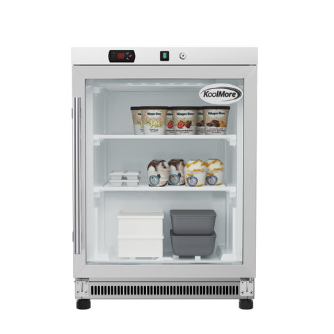 24 in. Commercial Countertop Display Freezer in White with Stainless Steel and Glass Door, 4.6 Cu. ft. (KM-MDF46GD)