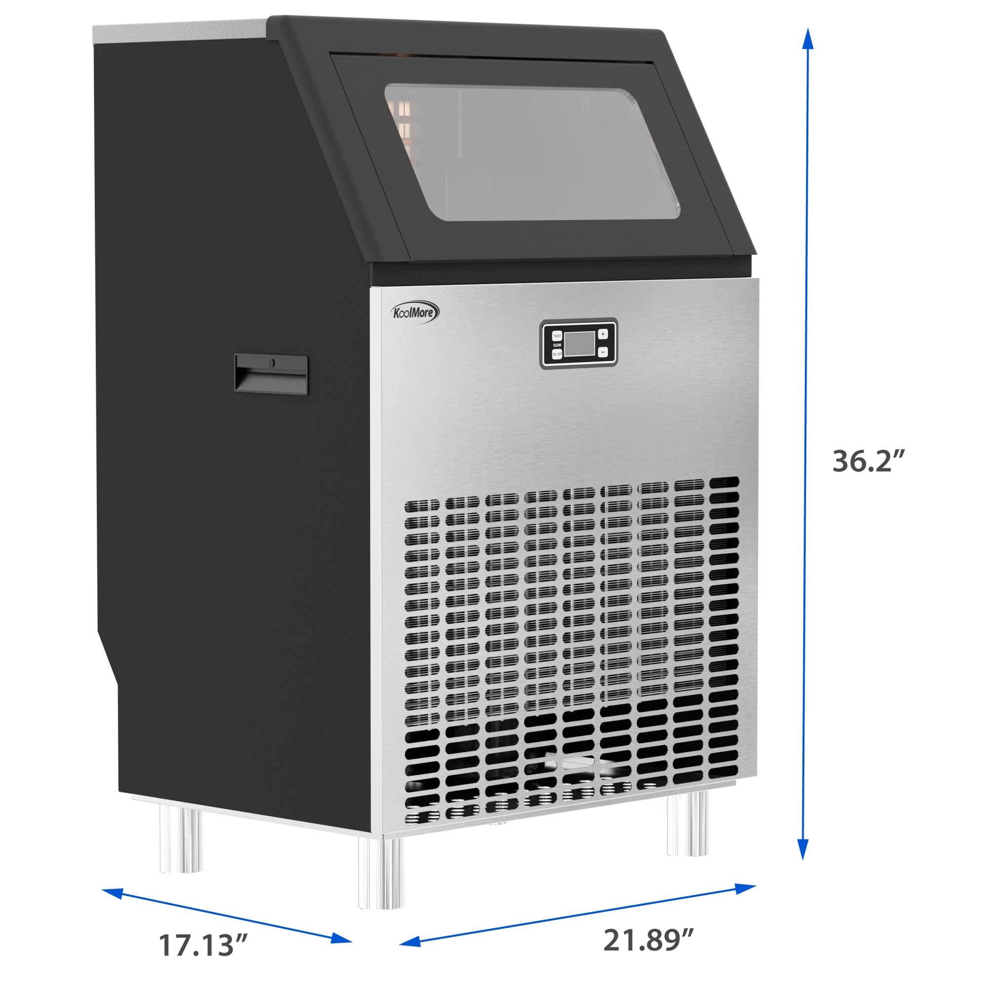 Commercial Undercounter Ice Maker - Stainless Steel - 80lbs/24hrs - BESTFACTORY HBZB-36F