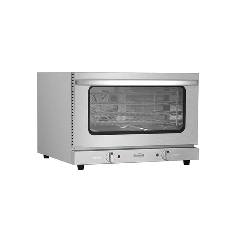 23 in. Countertop Convection Oven for Half-Size Pans with 4 Racks 1600W of Power in Stainless-Steel (KM-CTCO-15)