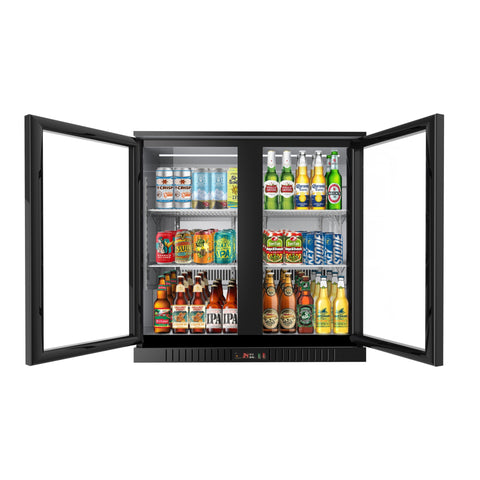 35 in. Two-Door Back Bar Refrigerator - 7.4 Cu Ft. BC-2DSW-BK