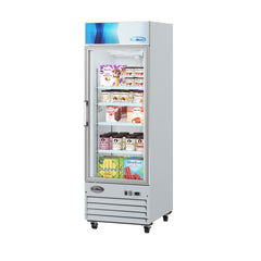27 in. 1-Door Commercial Display Merchandiser Freezer 13 cu. ft. in White (MDF-1GD-13C-WH)
