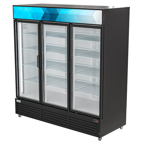 71 in. Three-Door Merchandiser Refrigerator - 56 Cu Ft. MDR-3GD-63C