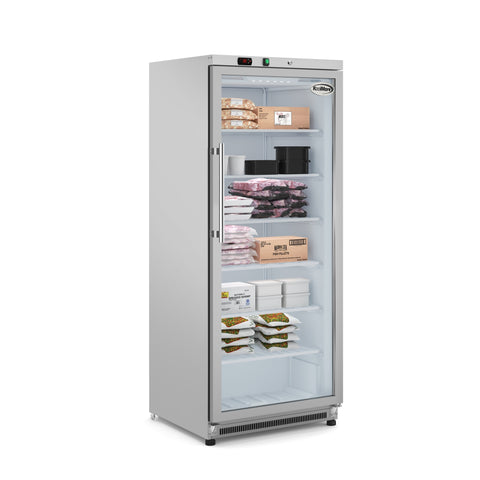 21 Cu. Ft. Commercial Freezer with Glass Door in Stainless Steel - Manual Defrost (KM-FMD20SGD)