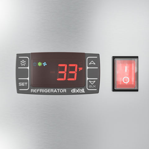 39 in. Commercial Stainless Steel 2-Door Reach-In Refrigerator, 35 cu. ft. RIR-2D-SS35C