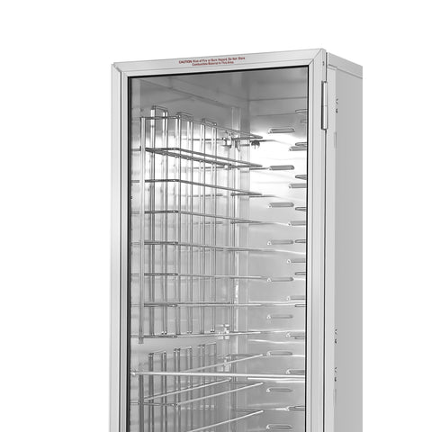 33 in. Commercial Non-Insulated Heated Holding Cabinet with Wire Racks and Glass Door in Silver (KM-CH36-WNGL)
