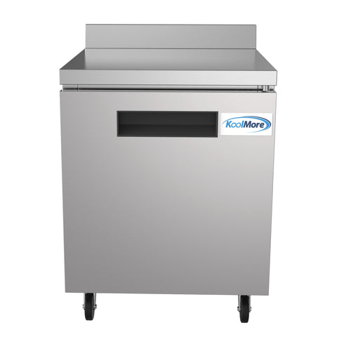 27 in. One-Door Worktop Refrigerator With 3.5 in. Backsplash - 6.3 Cu Ft. RWT-1D-6C