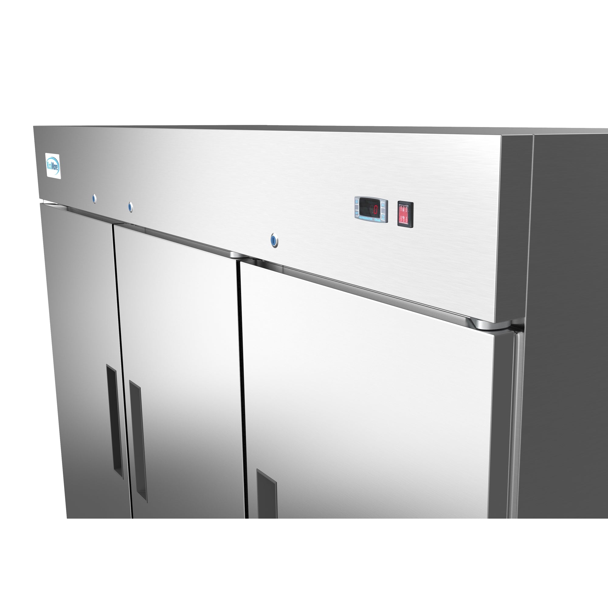 Koolmore 39 in. Commercial Stainless Steel 2-Door Reach-In Freezer, 35 Cu. ft., RIF-2D-SS35C