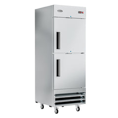 29 in. Commercial Stainless Steel Solid Half Door Reach-In Freezer 23 cu. ft. RIF-1D-SSHD