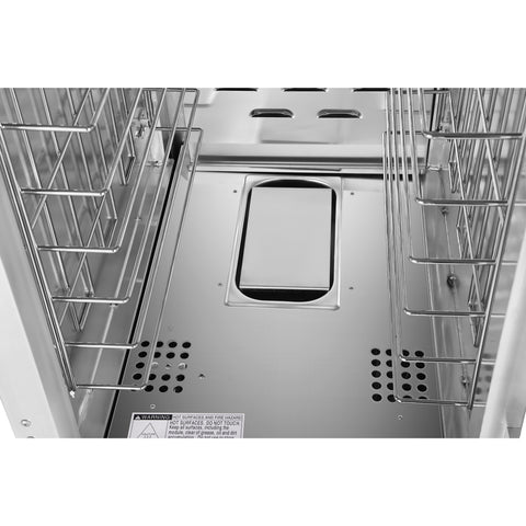 33 in. Commercial Insulated Heated Holding/Proofing Cabinet with Wire Racks and Solid Door in Silver (KM-CHP36-WISS)