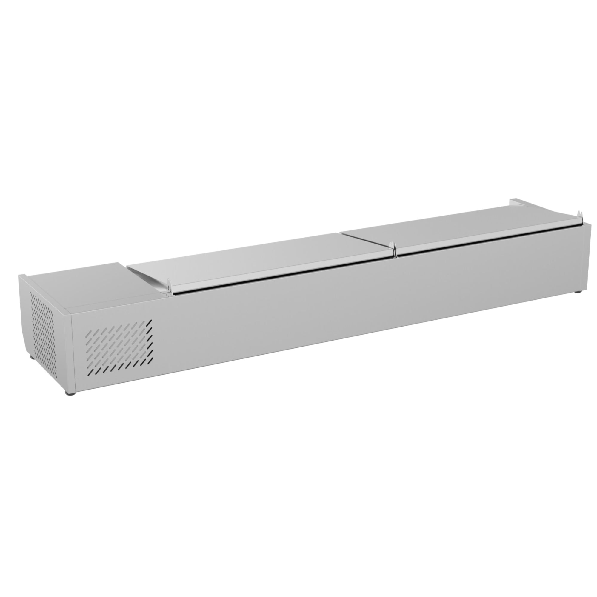 Koolmore 2-Door Mega Top Stainless Steel Refrigerated Sandwich Prep Table, 10 Cu. ft., SPTR-2D-10C-LT