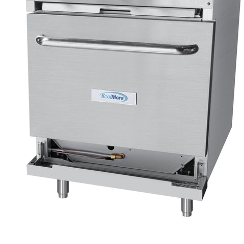 24 in. 4 Burner Commercial Liquid Propane Range with Oven in Stainless-Steel (KM-CR24-LP)