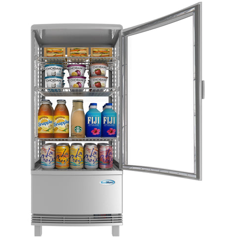 17 in. Silver Countertop Display Refrigerator - 3 Cu Ft. CDCU-3C-SV.