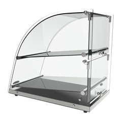 23 in. Commercial Countertop Bakery Display Case with Front Curved Glass and Rear Door, 2.4 cu. ft. DC-2CN.