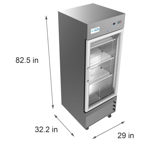29 in. One-Door Reach-In Refrigerator - 21 Cu Ft. RIR-1D-GD