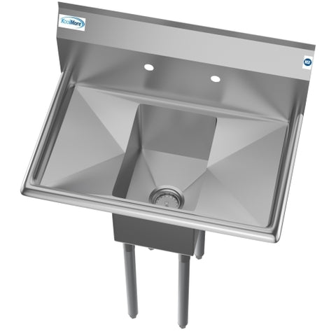 30 in. One Compartment Stainless Steel Commercial Sink with 2 Drainboards, Bowl Size 10" x 14" x 10" SA101410-10B3.