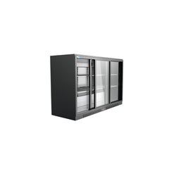 53 in. Three-Door Back Bar Refrigerator - 11.3 Cu Ft. BC-3DSL-BK