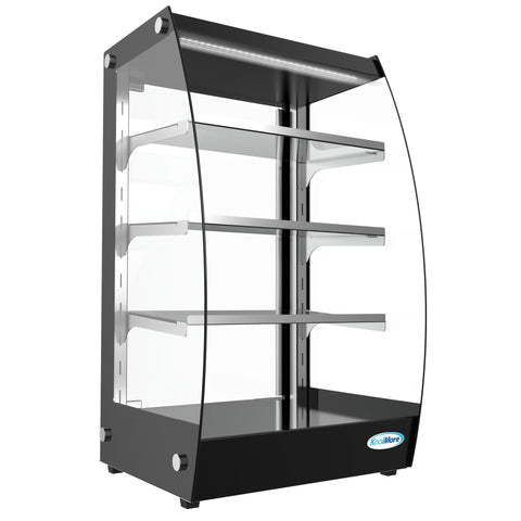 16 in. Commercial Glass Bakery Display Case, Self Service Pastry Case with LED lighting and Rear Door, 2.7 cu. ft. DC-3CB.