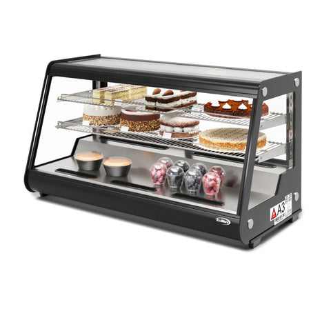 48 in. Countertop Bakery Display Refrigerator in Black, 7 cu. ft. (CDC-7C-BK)