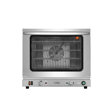 23 in. Countertop Convection Oven for Half-Size Pans with 4 Racks 2800W of Power and Steam Injection, 240V in Stainless-Steel (KM-CTCO-23STI)