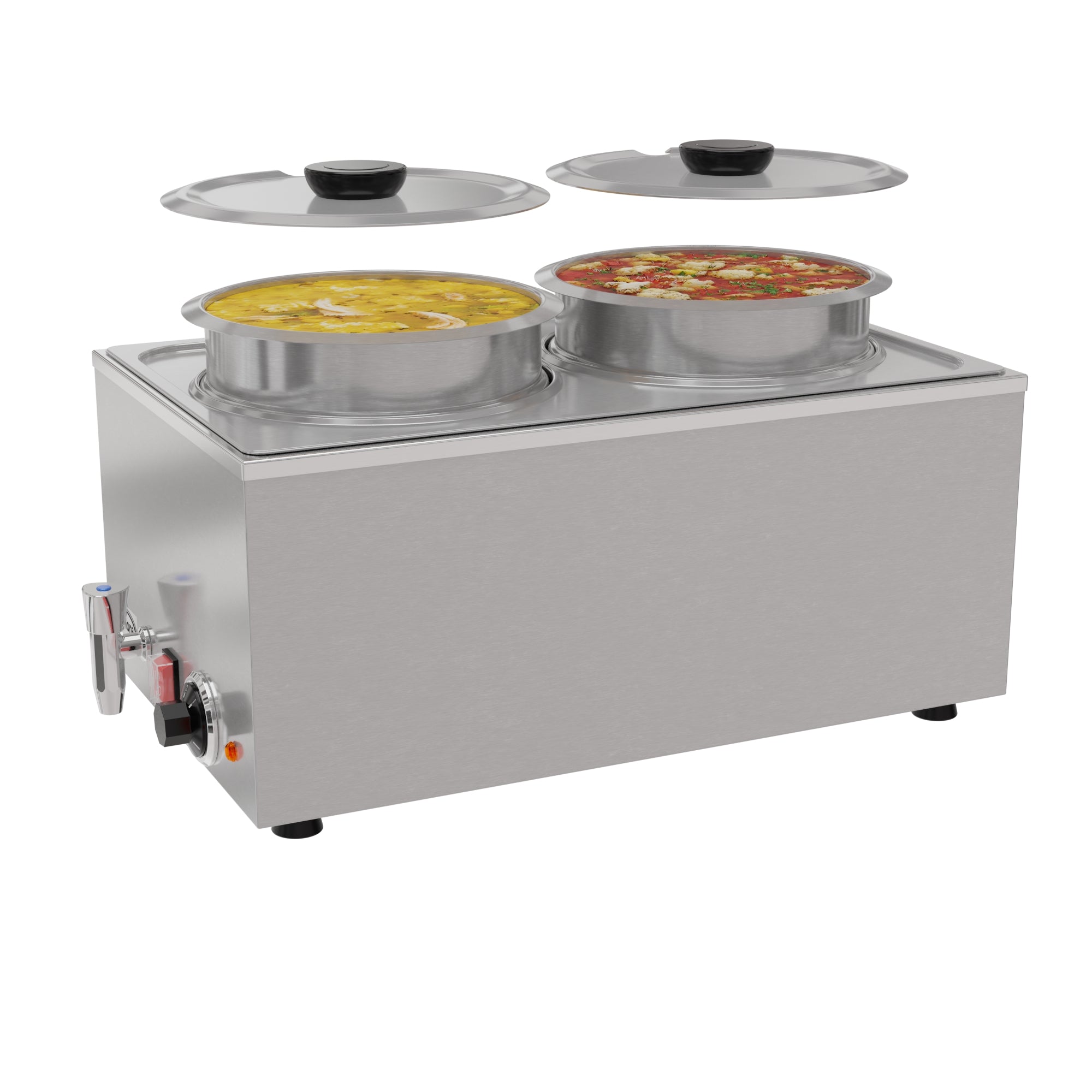 8 Qt. Two-Pot Electric Countertop Food Warmer With Faucet, CFW-4T ...