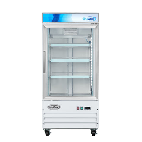 26 in. 1-Door Commercial Display Merchandiser Freezer 9 cu. ft. in White (MDF-1GD-9C-WH)